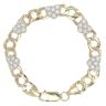 9ct Yellow Gold Cubic Zirconia Five Heart Bracelet 5.5"