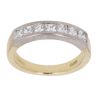 18ct Yellow and White Gold 0.70ct Princess Cut Diamond Half Eternity Ring