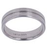 9ct White Gold Grooved Line Wedding Band 5.8mm