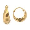 22ct Yellow Gold Faceted Basket Hoop Earrings