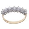 14ct Yellow Gold Cubic Zirconia Half Eternity Ring