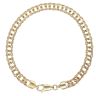 14ct Yellow Gold Double Curb Bracelet 7.5"