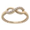 14ct Yellow Gold Cubic Zirconia Infinity Ring