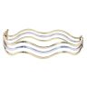 9ct Yellow and White Gold Hinged Wave Bangle