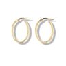 9ct Yellow Gold Oval Trist Hoop Earrings