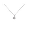 9ct White Gold 0.12ct Diamond Solitaire Pendant Necklace