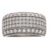 18ct White Gold 0.90ct Brilliant Cut Diamond Five Row Fancy Ring
