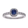 18ct White Gold Sapphire And Diamond Cluster Ring