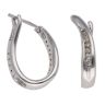 9ct White Gold 0.25ct Brilliant Cut Diamond Twist Hoop Earrings