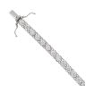 18ct White Gold 3.71ct Brilliant Cut Diamond Tennis Bracelet 7"
