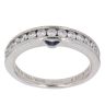 Vera Wang 18ct White Gold 0.45ct Brilliant Cut Diamond and Sapphire Half Eternity Ring