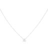 9ct White Gold 0.50ct Lab Grown Princess Cut Diamond Solitaire Pendant and Chain 18"