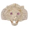 9ct Yellow Gold Ruby Lion Ring