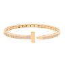 18ct Yellow Gold Cubic Zirconia Torque Hinged Bangle