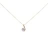 9ct Yellow Gold 0.25cts Diamond Cluster Pendant and 16" Chain by Anya Belle