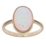 9ct Yellow Gold Created Opal Single Stone Ring