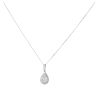 9ct White Gold 0.33ct Brilliant Cut Diamond Cluster Pendant And Chain 20"