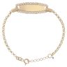 14ct Yellow Gold Children's Cubic Zirconia ID Bracelet 6"