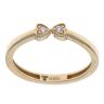 14ct Yellow Gold Cubic Zirconia Hearts Ring