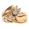 14ct Yellow Gold 0.55ct Brilliant, Marquise And Baguette Cut Diamond Fancy Ring