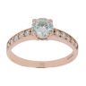 9ct Rose Gold Moissanite Single Stone Ring