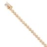 18ct Yellow Gold 2.00ct Brilliant Cut Diamond Tennis Bracelet 7.5"