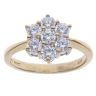 14ct Yellow Gold Cubic Zirconia Cluster Ring