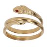 18ct Yellow Gold Ruby Eyes Snake Ring