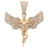 9ct Yellow Gold Cubic Zirconia Angel Pendant