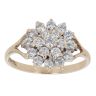 9ct Yellow Gold Cubic Zirconia Cluster Ring