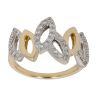 18ct Yellow and White Gold 0.35ct Brilliant Cut Diamond Fancy Ring