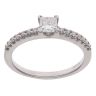 9ct White Gold 0.45ct Princess and Brilliant Cut Lab Grown Diamond Solitaire Ring