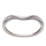 18ct White Gold 0.10ct Diamond Wishbone Ring