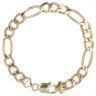 9ct Yellow Gold Figaro Bracelet 9"