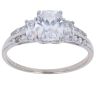9ct White Gold Cubic Zirconia Three Stone Ring