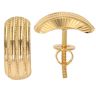22ct Yellow Gold D Cut Dots Stud Earrings
