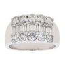 18ct White Gold 2.20ct Brilliant And Baguette Cut Diamond Cluster Ring