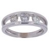 18ct White Gold 1.00ct Brilliant Cut Diamond Trilogy Ring
