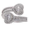 Silver Cubic Zirconia Wrap Around Heart Ring By Icesia