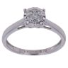 9ct White Gold 0.16ct Brilliant Cut Diamond Cluster Ring