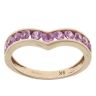 9ct Yellow Gold Pink Sapphire Wishbone Ring