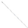 9ct White Gold Aquamarine and Diamond Bracelet 7"