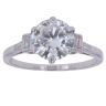 Platinum 1.75ct Brilliant and Baguette Cut Diamond Solitaire Ring
