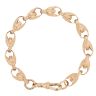 9ct Yellow Gold Patterned Tulip Bracelet 8.5"