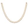 9ct Yellow Gold Plain Curb Chain 22"