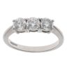 18ct White Gold Brilliant Cut 1.25ct Diamond Trilogy Ring