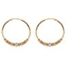 22ct Yellow and White Gold Beaded Hoop Earrings