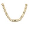 14ct Yellow Gold Monaco Patterned Curb Classic Flex Lock Chain 24"