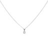 9ct White Gold 0.15ct Brilliant Cut Diamond Solitaire Pendant And Chain 16"