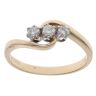9ct Yellow Gold 0.20ct Brilliant Cut Diamond Trilogy Ring